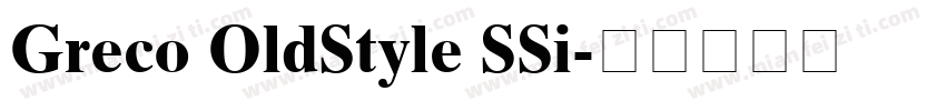 Greco OldStyle SSi字体转换